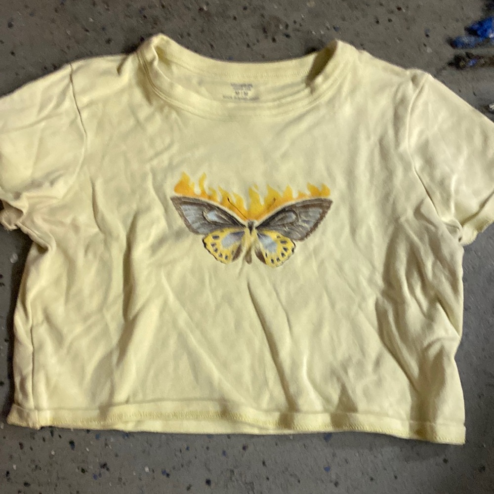 cotton on yellow chop tee size medium